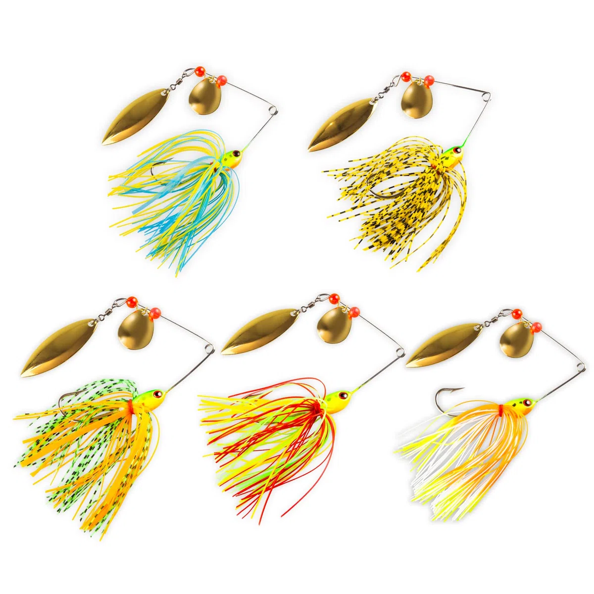 5 Pezzi Esche da Pesca, esche artificiali spinning, buzzbait, Spinnerbait, Jigs Lure