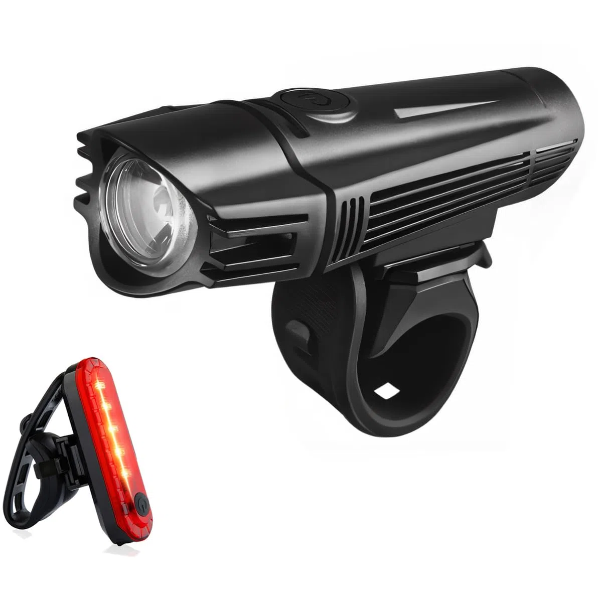 Luce per bicicletta,Impermeabile IP65 Luce Bici Anteriore e Posteriore,2200mah Luce Bicicletta LED Ricaricabile USB 5 modalità luce bicicletta,luce bici LED Set,Luminoso Luce Bici per Sicurezza