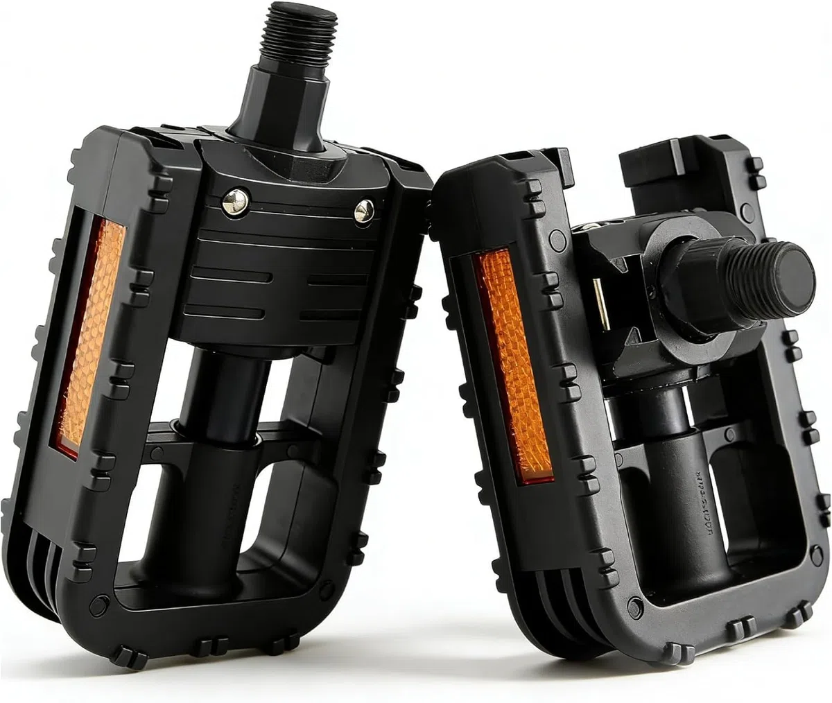 NLIGHTING Pedali Pieghevoli per Bicicletta, Pedali MTB Salvaspazio con Sistema Quick Fold, Antiscivolo con Riflettori, Perno Acciaio, 9/16 Universali per City Bike MTB E-Bike