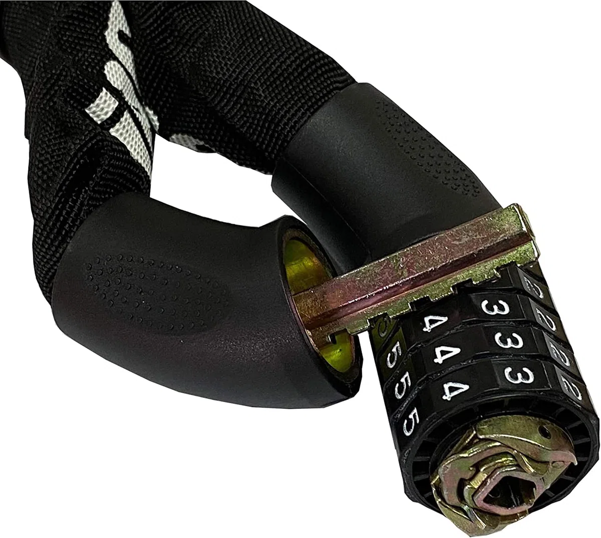 Kippen 2013X - Catena con Lucchetto a Combinazione a 5 Cifre. Lunghezza 100 Cm. Ideale per bici, skateboard, scooter, cancelli, cassette degli attrezzi.