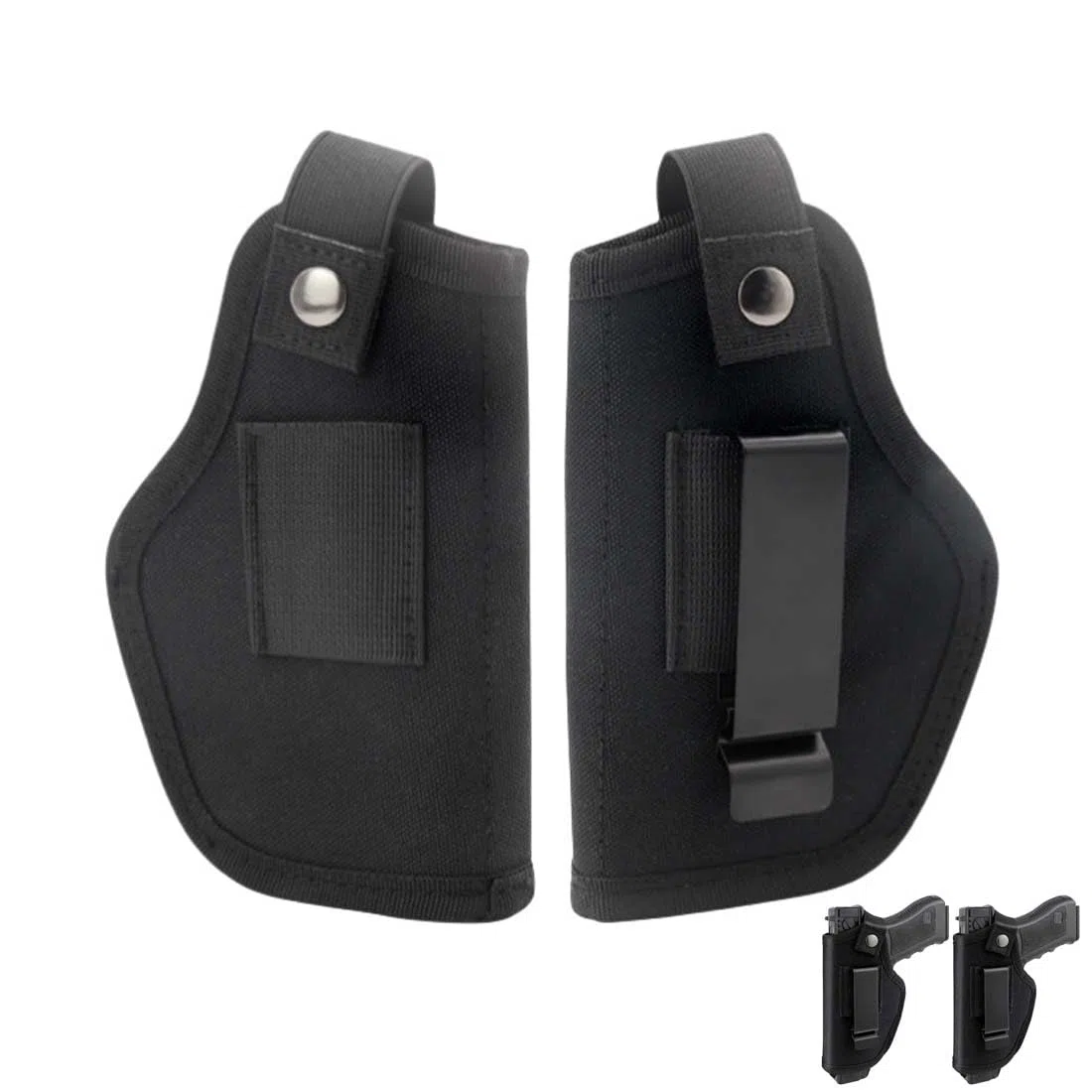 Fondina da Trasporto Nascosta, 2 Pezzi Fondina da Cintura Pistola, Fondina per Pistola Nascosta, Borsa Tattica per Pistola in Vita, Fondina Pistola Destra Sinistra Universale