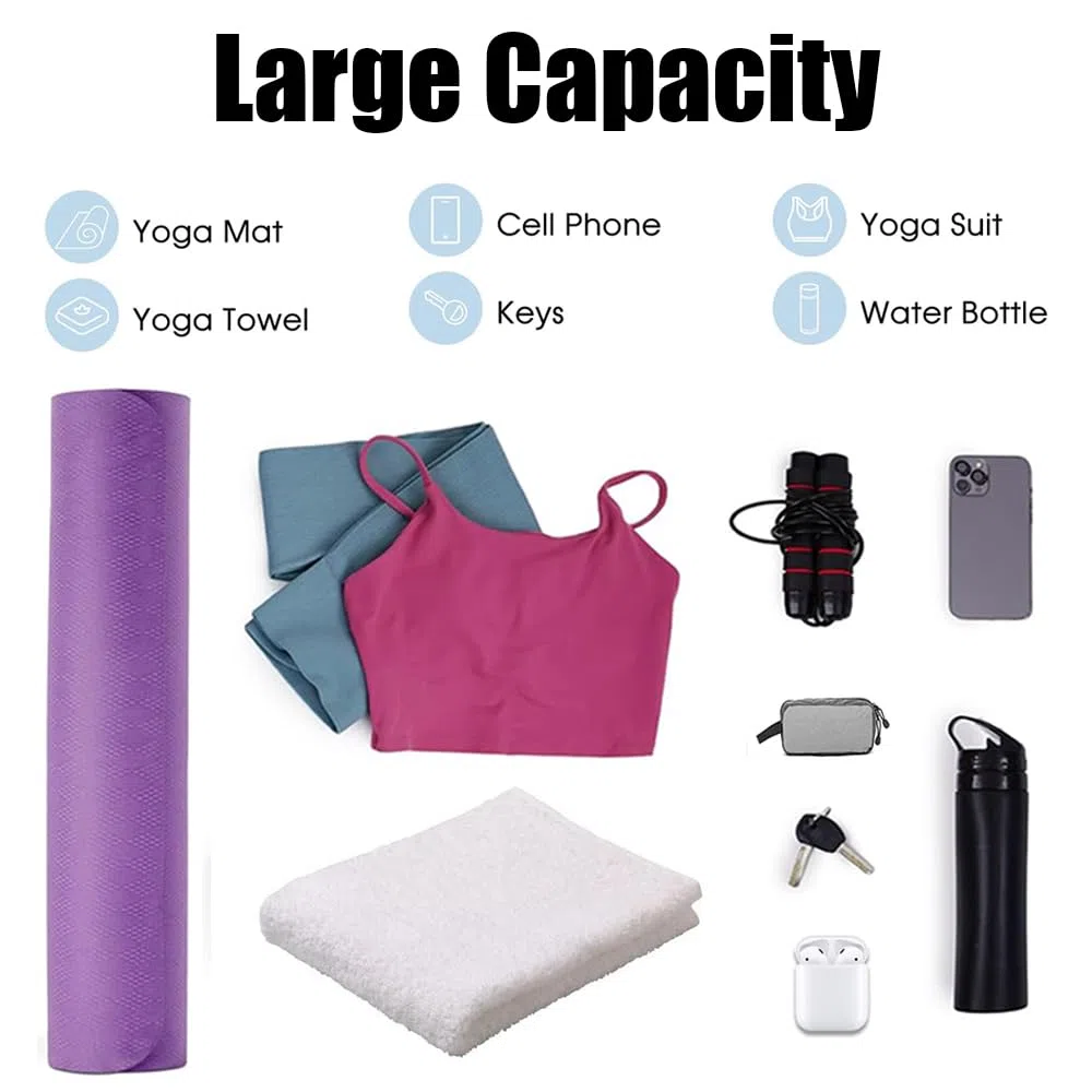 Hixingo Borsa per Tappetino Yoga Grande Borsa per Tappetino Yoga con Coulisse Tracolla Regolabile Boemia Borsa a Tracolla per Tappetino Sacca Custodia Tappeto per Palestra Sport