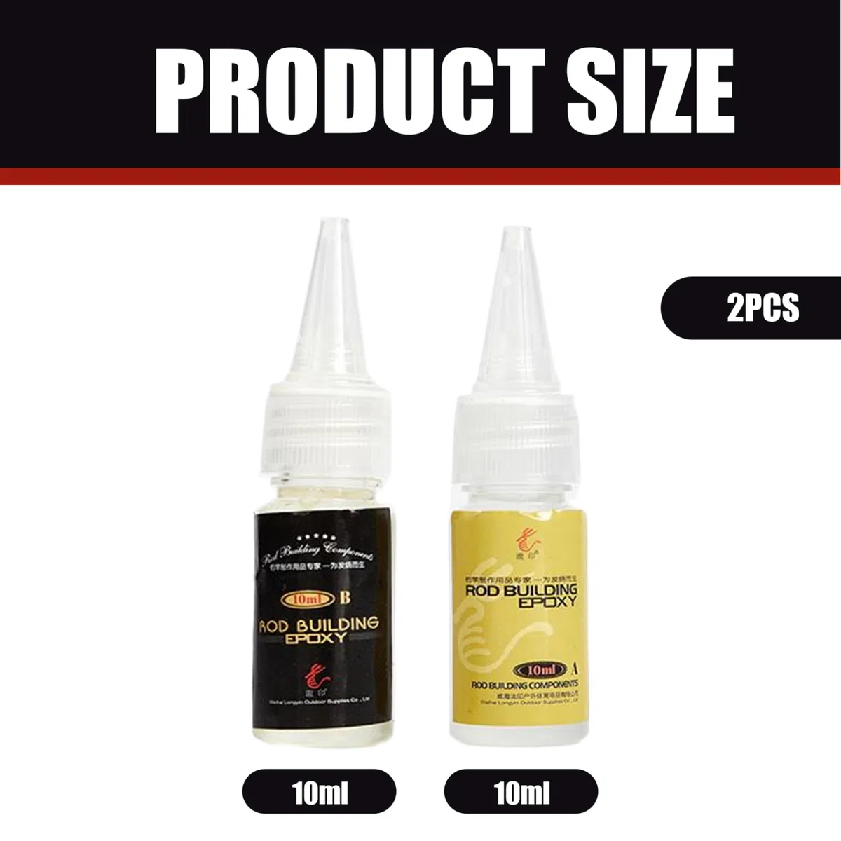 Riparazione delle canne da pesca, Colla epossidica transparente da 10 ml per canna da pesca