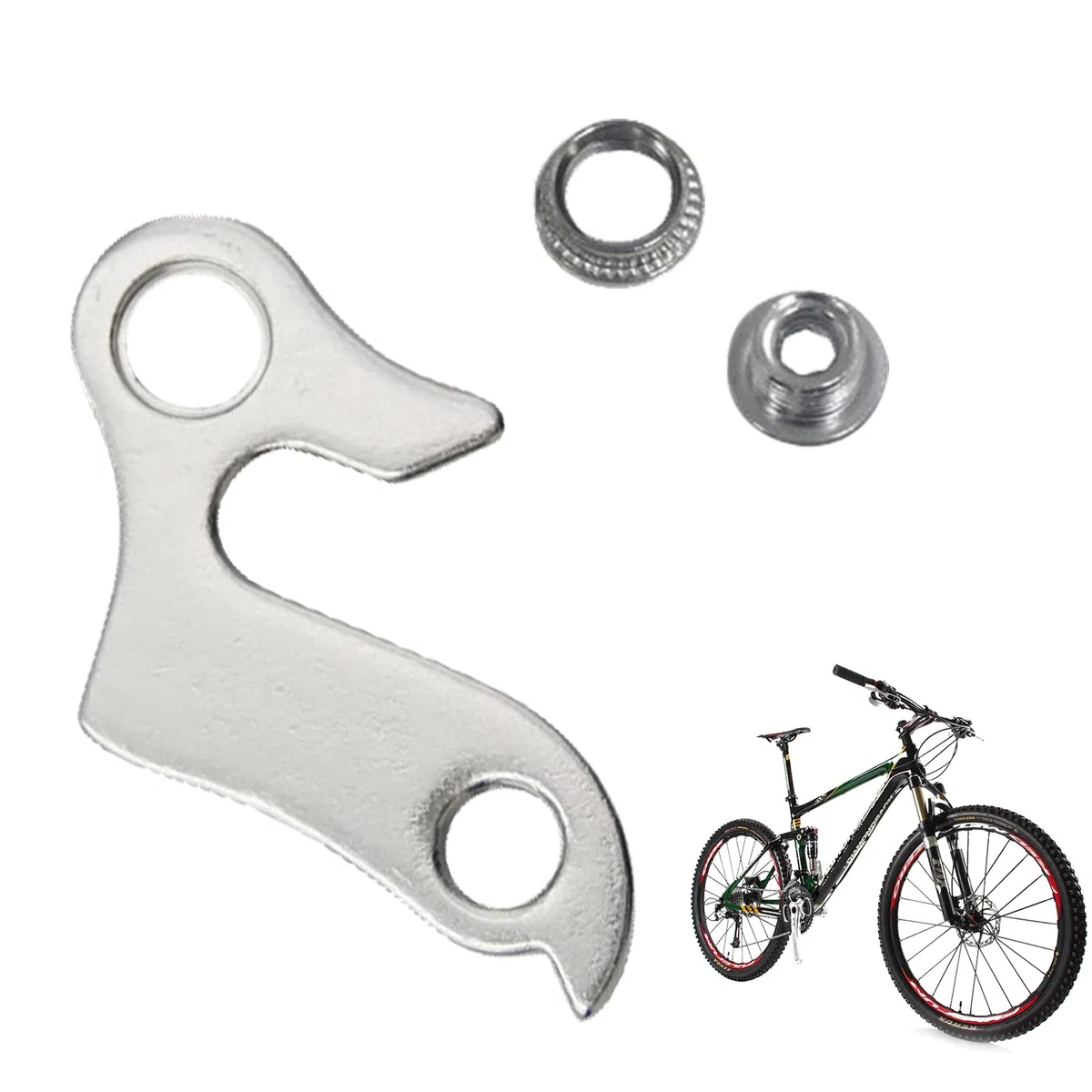 Forcellino Cambio Deragliatore per Bicicletta, Forcellino Cambio MTB Forcellino, Gancio per Cambio Posteriore per MTB Mountain Road Bike(Argento)