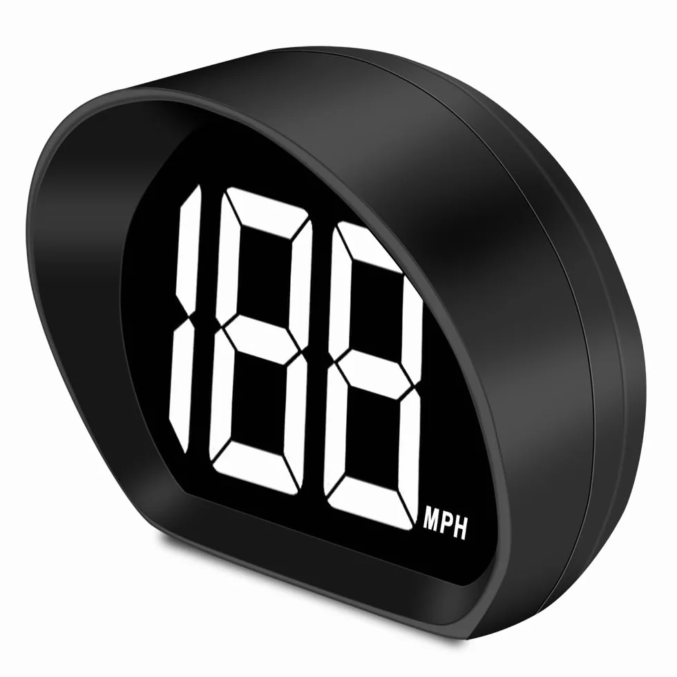 Speedometro digitale, GPS tacho HUD Digital Car Speedometro LED, grande indicatore di carattere, alimentato tramite USB, chip dual mode per tutti i veicoli di collegamento (bianco MPH)