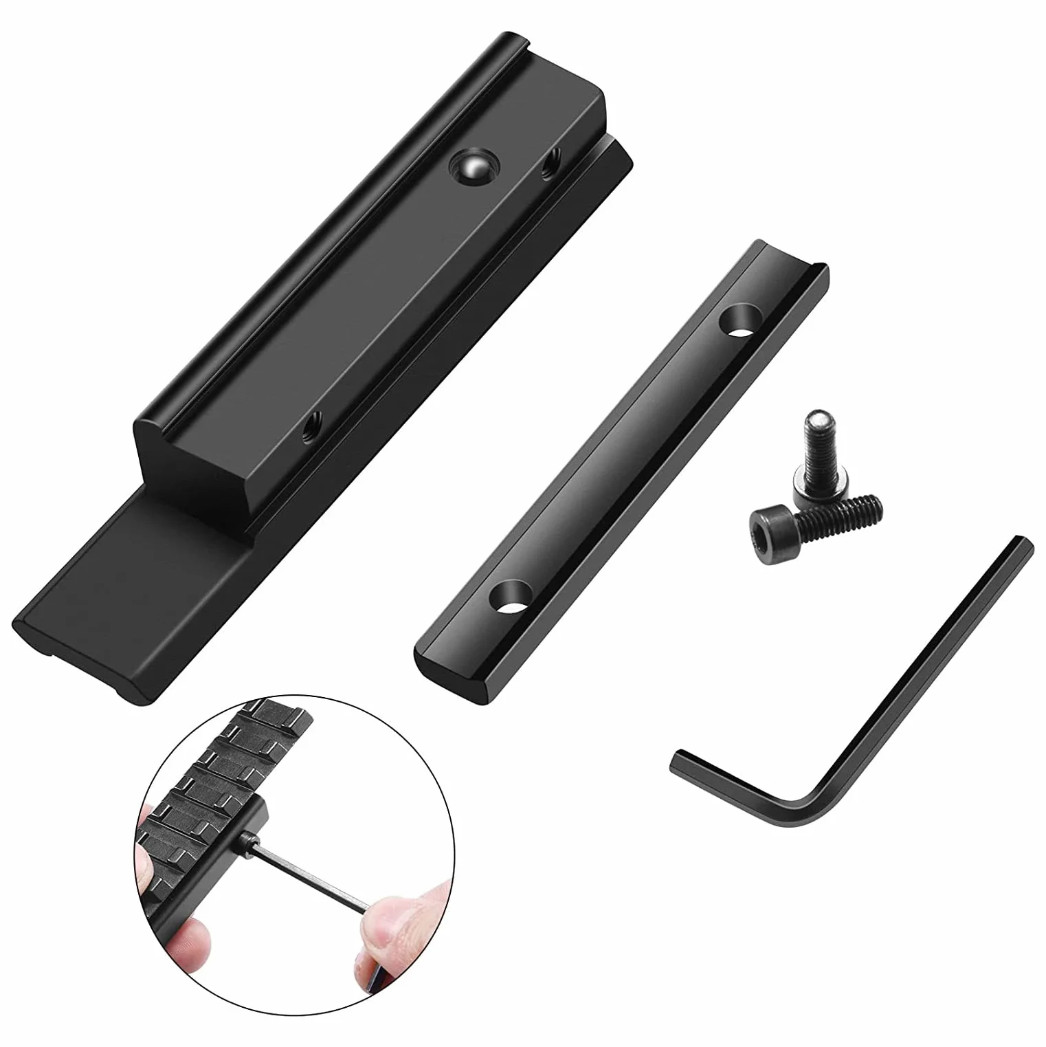ACEXIER Eccellente qualità Adattatore per Binario Picatinny per tessitore a Coda di Rondine da 11mm a 20mm Tactical Scope Extend Mount Adapter for Hunting
