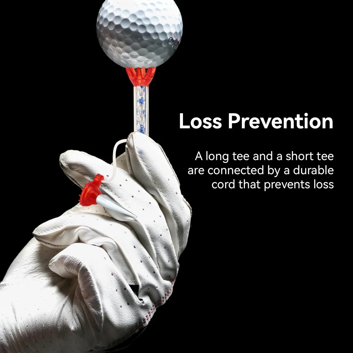 Agatige T-Shirt da Golf con Cordino, 4 Pezzi di Tee da Golf Portatili Primaverili Supporto Magnetico per Campo Pratica e Tappetino da Allenamento