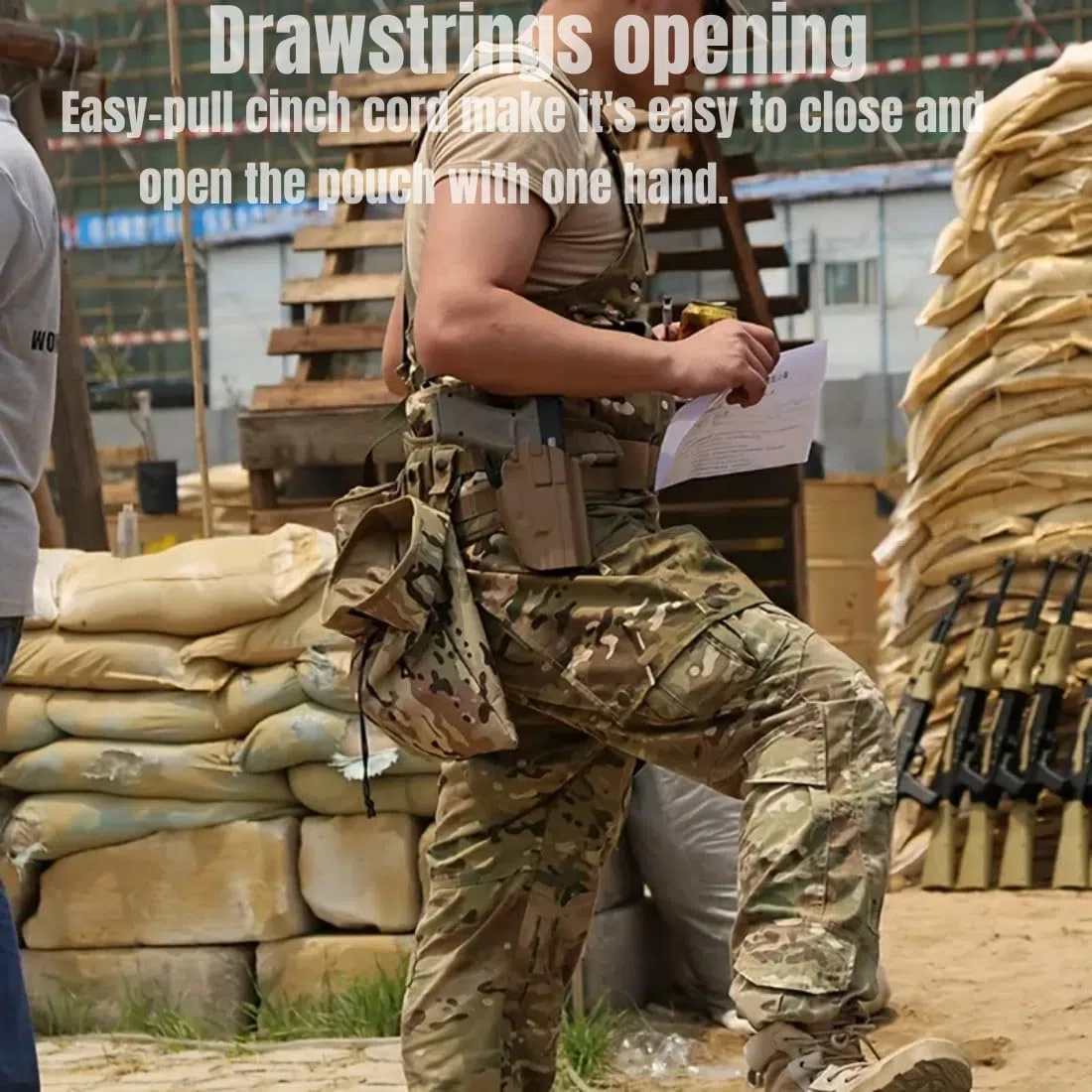 Molle Sistema tattico Molle Dump Magazine Pouch Caccia Recupero Sacchetto Goccia Sacchetto Accessori Militari (7 Colori opzionali)