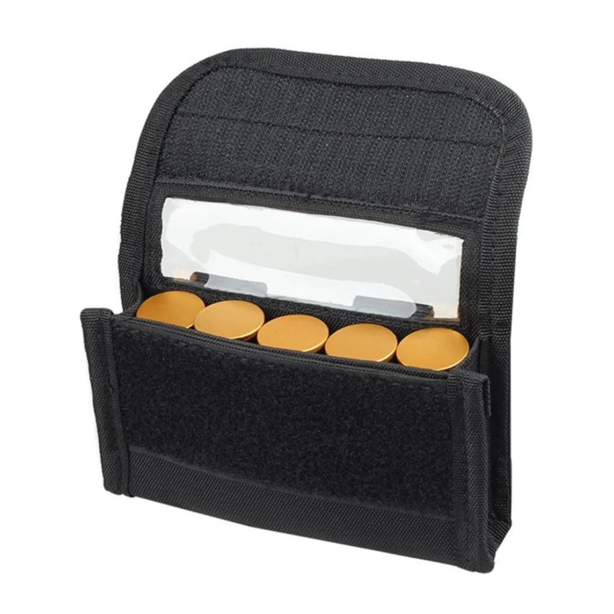 Tactical 5 Rounds Cartridge Pouch Shotgun Shotshell Munizioni Ricarica Molle Pouch Holder per calibro 12/20G