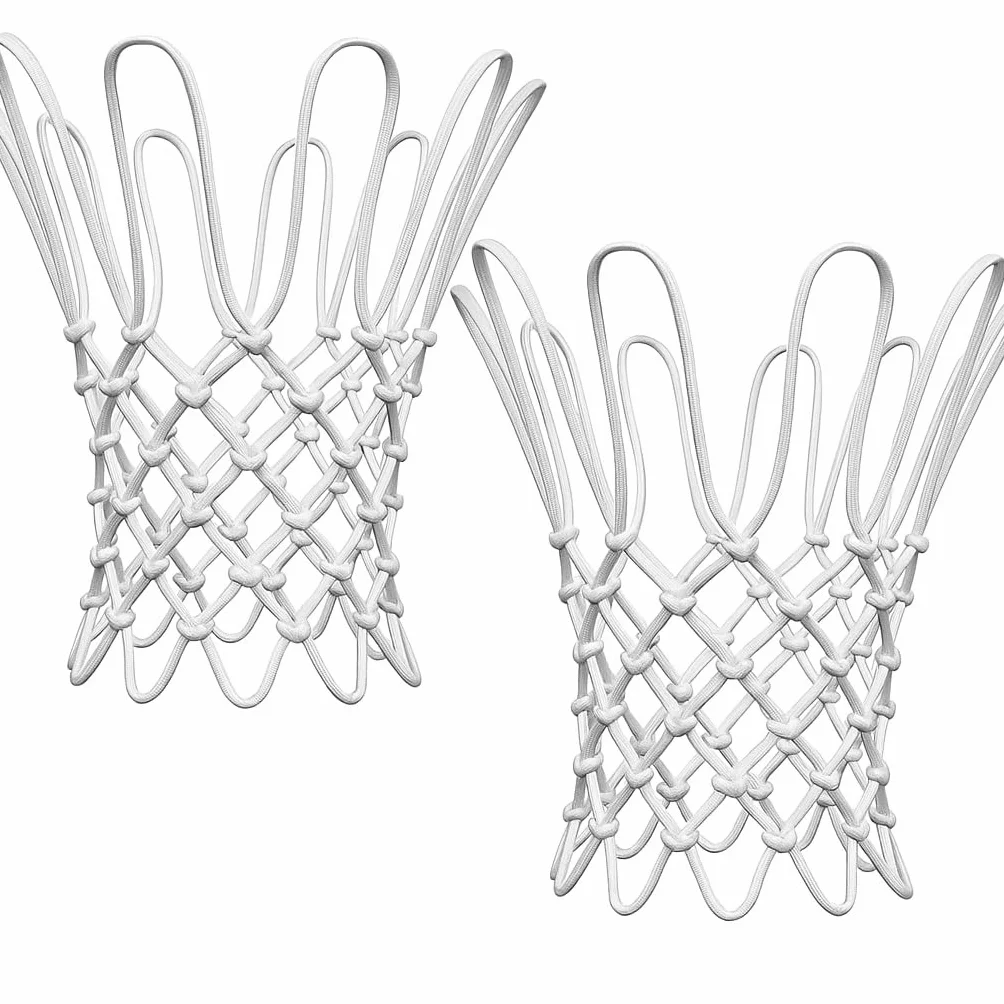 Rete da Basket Ricambio Standard 12 Passanti 205g Polipropilene Bianco