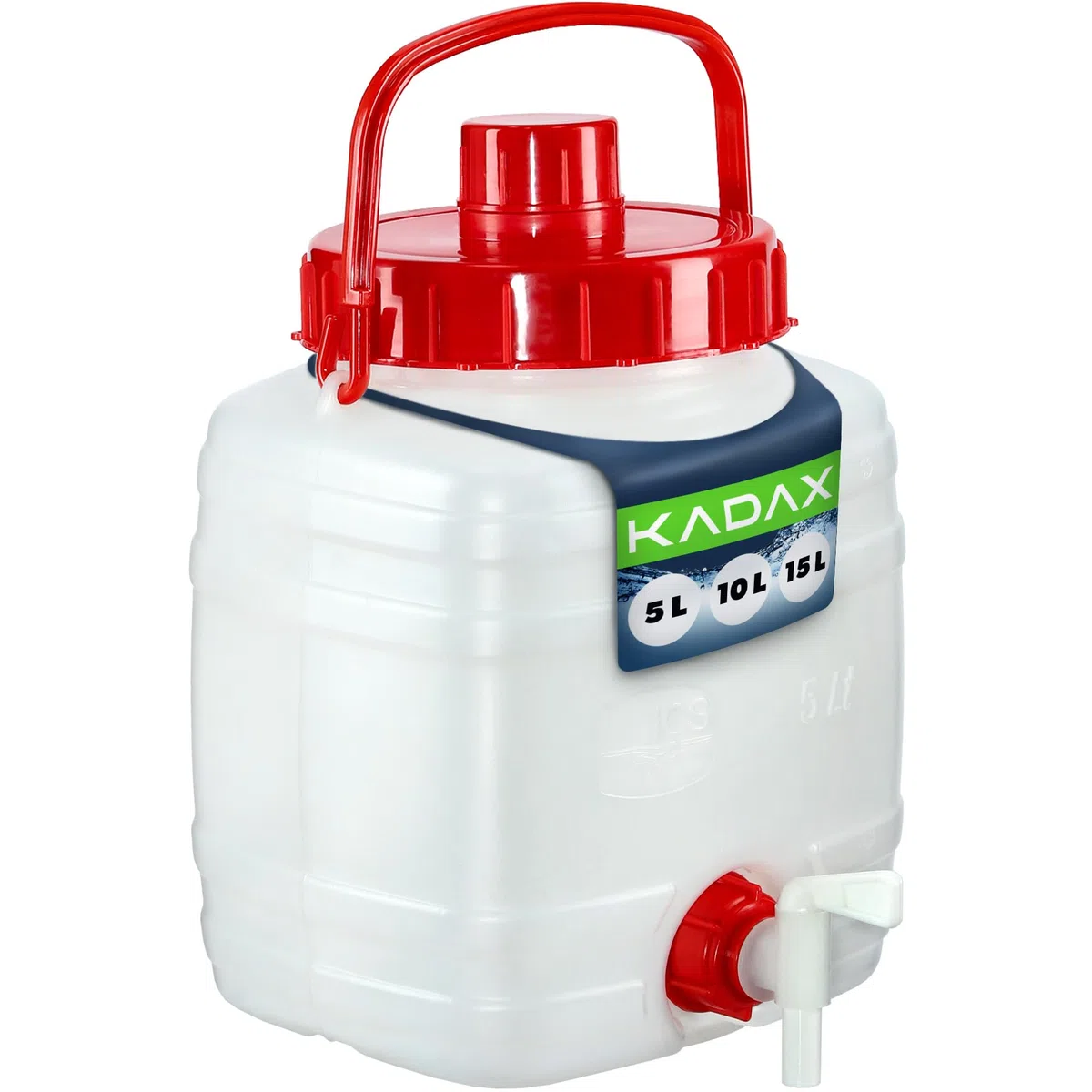 KADAX Tanica per acqua, botti per bevande in plastica, tanica per acqua potabile, serbatoio dell'acqua con rubinetto, serbatoio per acqua, tanica per bevande con guarnizione in gomma