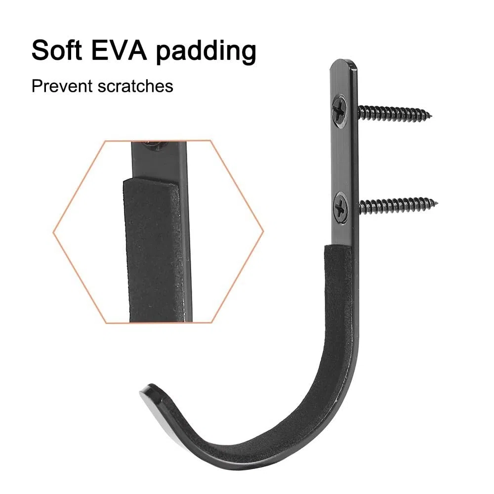 MiOYOOW 2 Pezzi Supporto per Pistola, Porta Fucile da Parete in Acciaio Inossidabile, Espositore Ganci per Fucili per Appendere Arco Pistola Tiro Display all'Interno(3,8-4 cm di Diametro Interno)