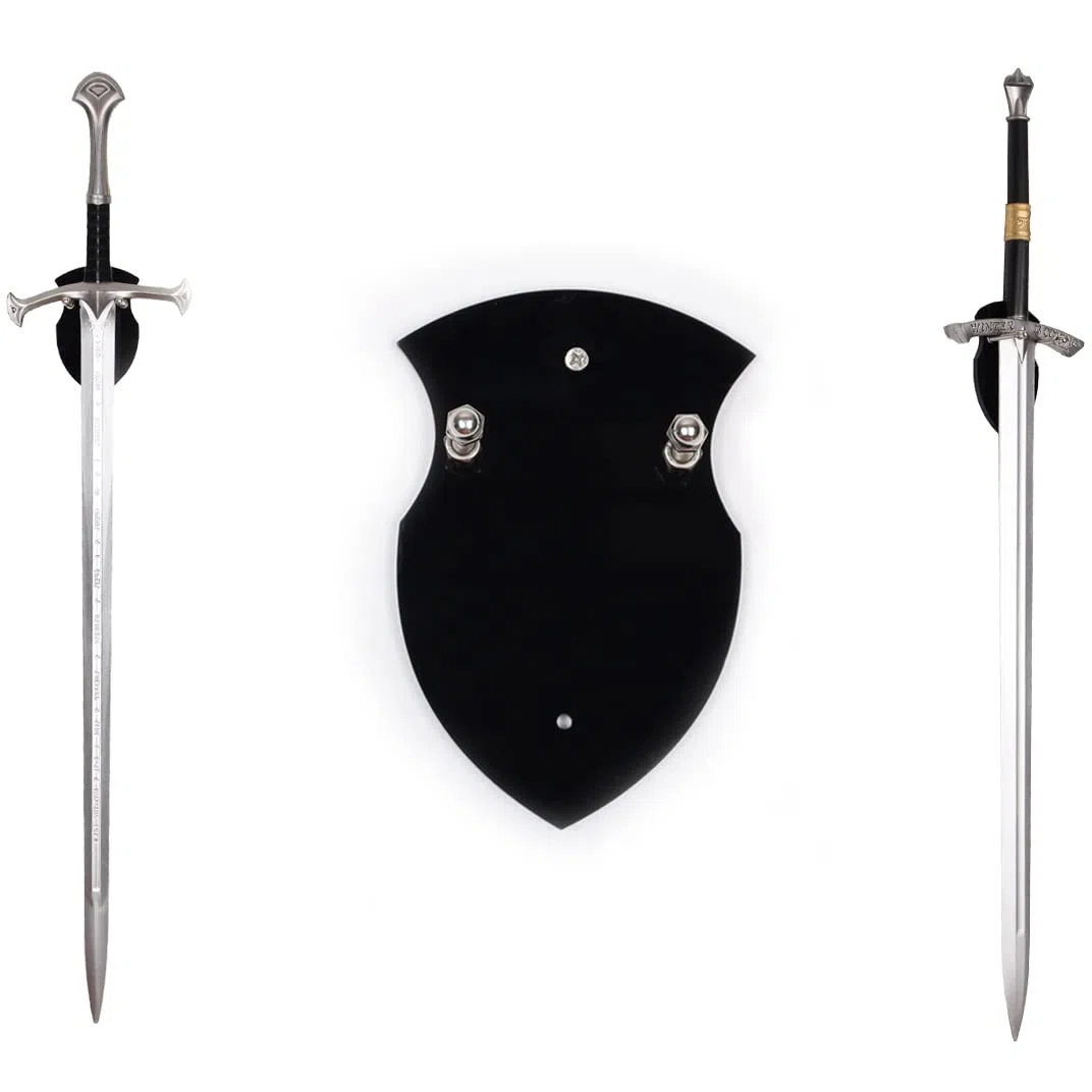 WANLIAN Parete -monte spada spada spada gancio muro -supporto display montato per spada singola parete verticale Frame di spada universale installato (Nero 1 confezione)