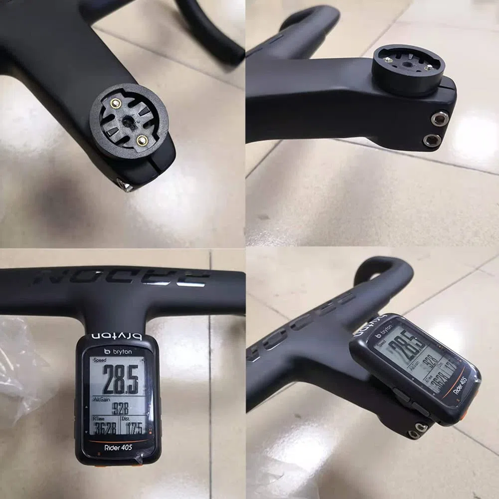 Butyeak Porta Computer Bici, Attacco Manubrio Porta Computer, Edge Mount, Supporto per Computer da Bici Staffa dell'adattatore per Bicicletta da Bicicletta in Plastica Resistente, Nero