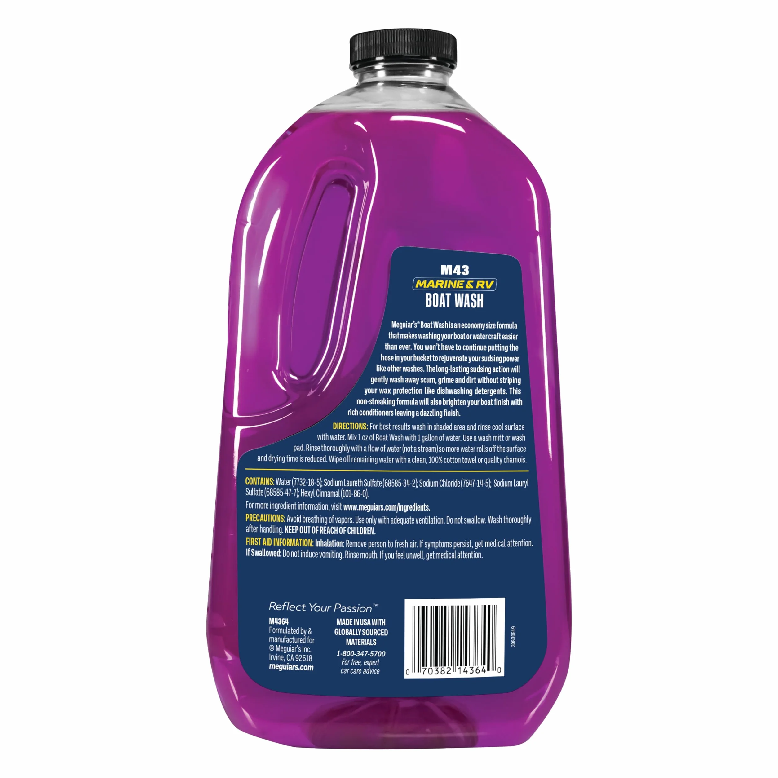 Meguiar's Marine Rv 43 - Detergente per imbarcazioni, 1,89 l, M4364