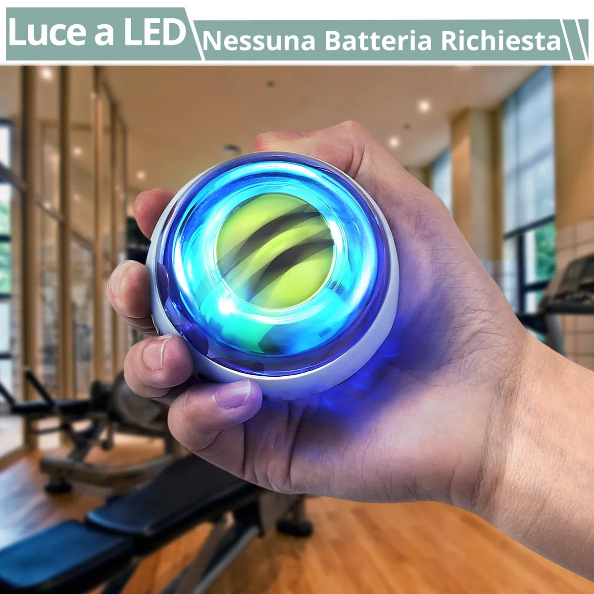 COLFULINE Palla per Giroscopio con LED,Avvio Automatico,Esercitatore per Polso e Avambraccio