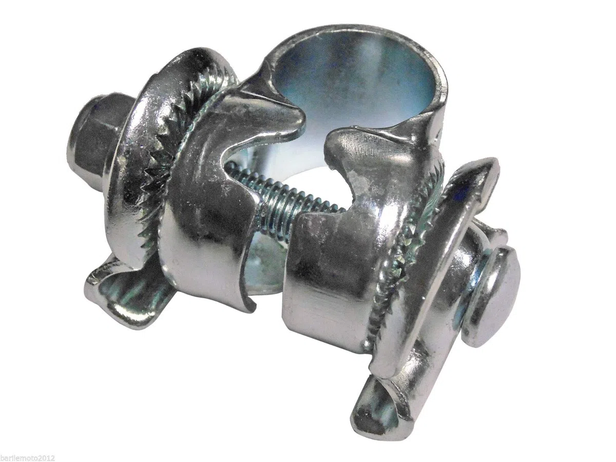 Morsetto in Acciaio Cromato per Tutte Le Selle con Tubi di Montaggio. Made in Italy