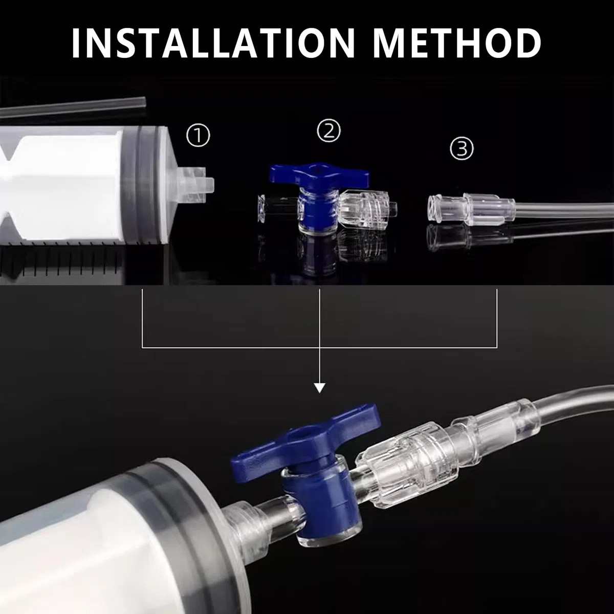 Kit di Riparazione Pneumatici per Bici Senza Camera d'Aria, Siringa da 60ml Strumento di Rimozione Valvola Presta, Iniettore di Sigillante Tubeless, Compatibile per Valvole Schrader e Presta