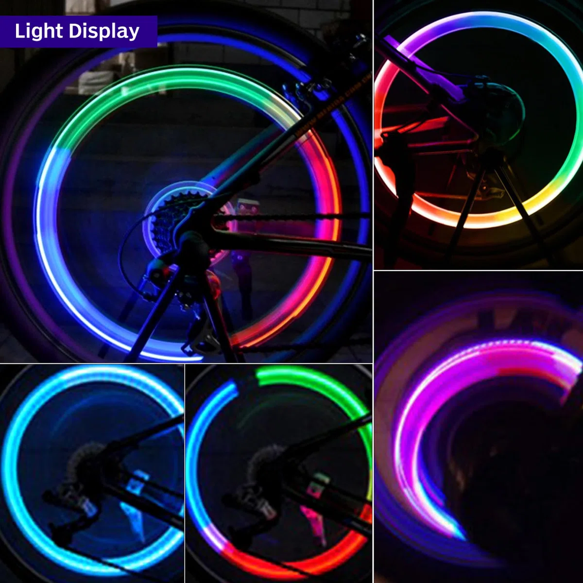 Luci per Ruote per Bici da 8 Pezzi, luci per Pneumatici per Bici Impermeabili di Sicurezza, Raggio per Bicicletta Flash ad Alta Trasmissione Luminosa per Auto da per Uomo e Donna