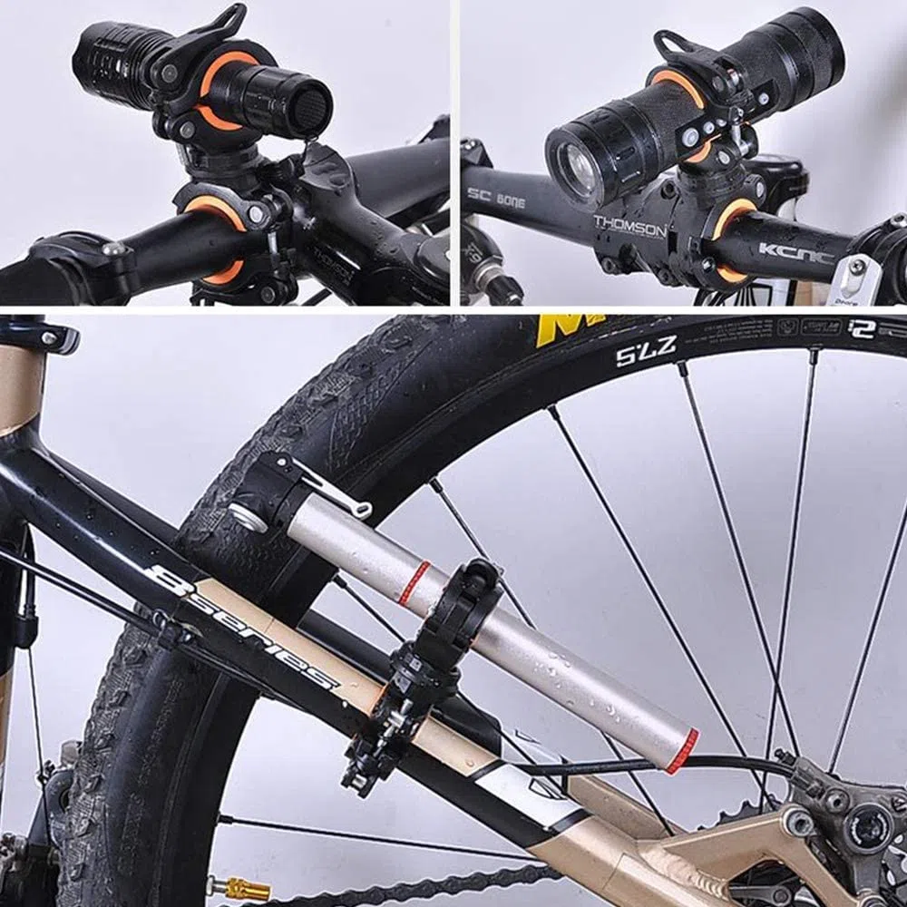 2 Pezzi Morsetto della Torcia della Bici,Supporto luci per Bicicletta Staffa per Luce della Bicicletta Adatto a Una varietà di Biciclette