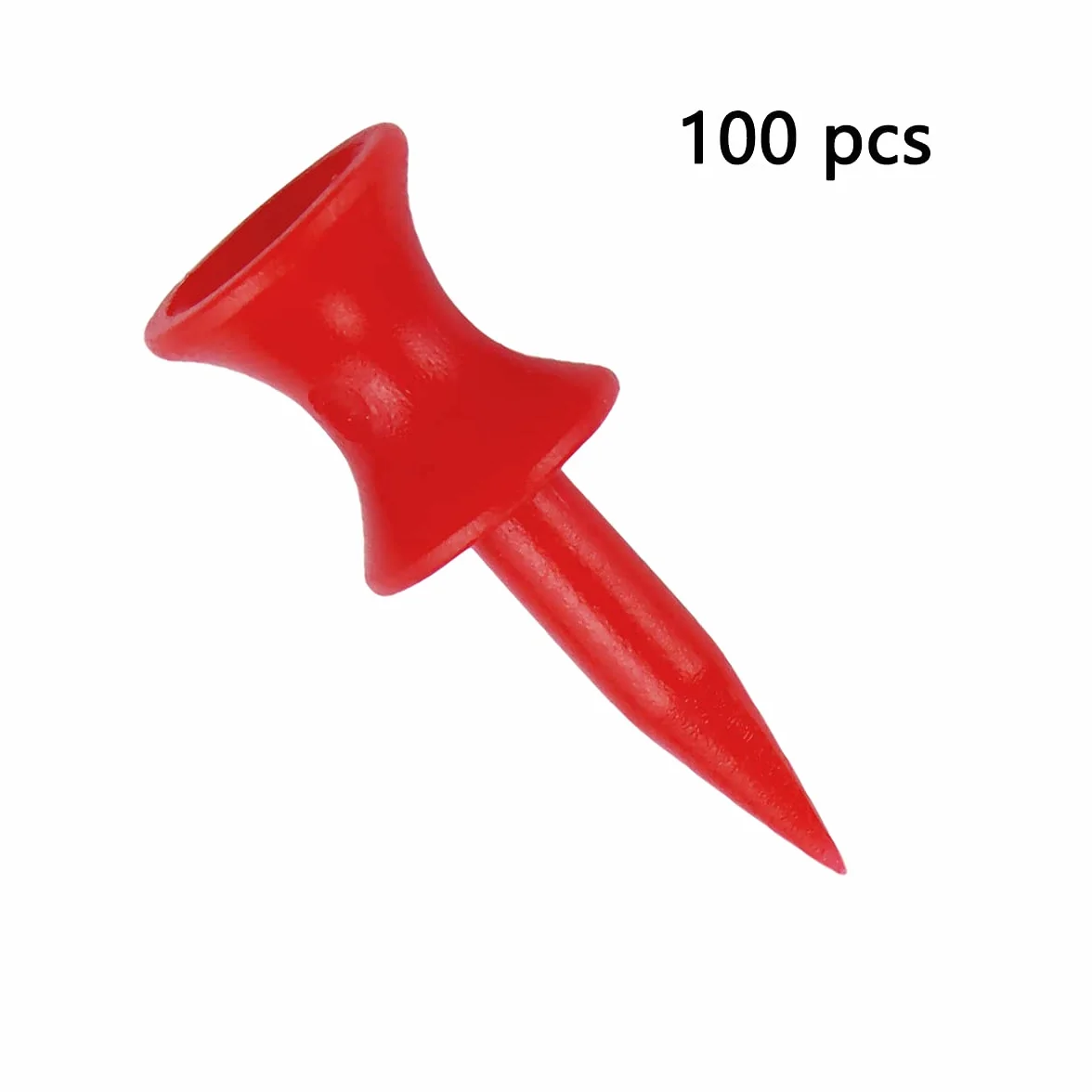 Tee Golf Plastica 100 Pezzi Rosso 32mm