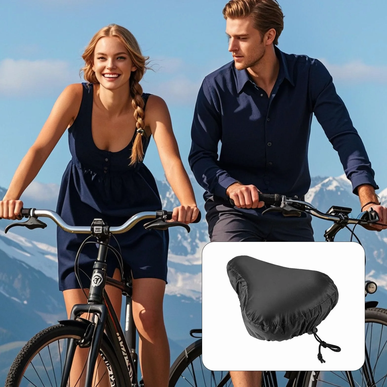 2 pezzi Coprisella impermeabile per bicicletta con coulisse elastica in PVC per la maggior parte delle selle della bicicletta