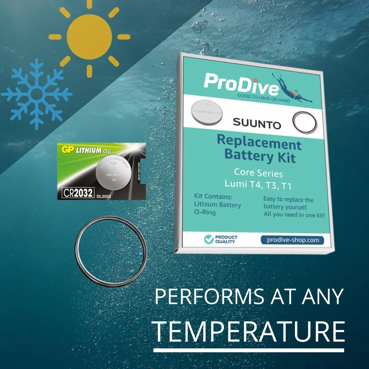ProDive Kit Batteria per Suunto Lumi Core Wristop Computer Orologio Sportivo