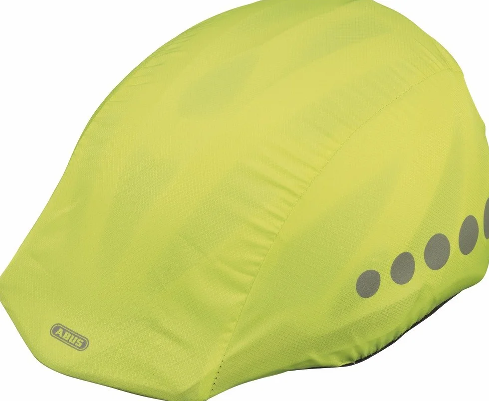 ABUS Cappuccio Antipioggia per caschi - parapioggia con Catarifrangenti Decorativi e Cinturino Elastico - Idrorepellente