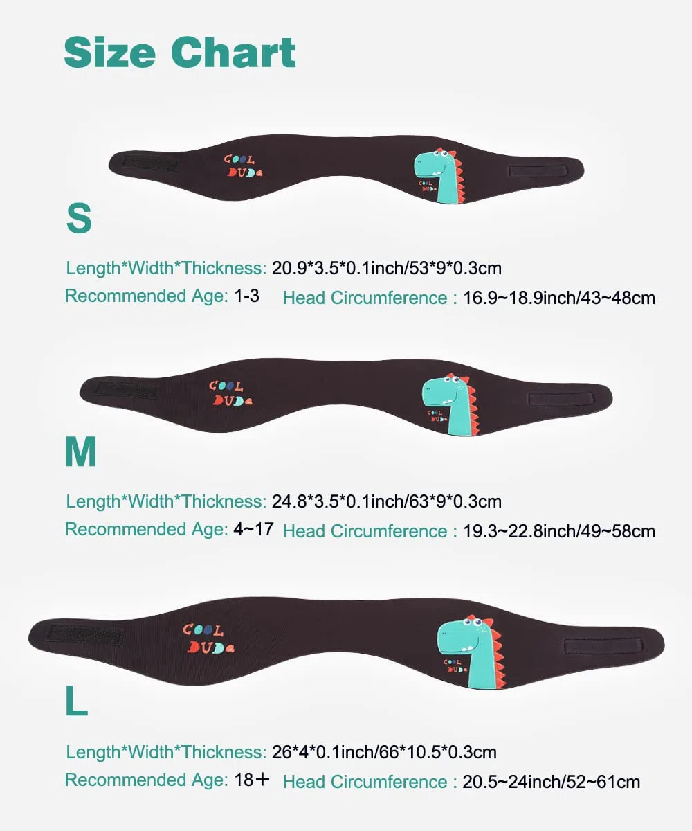 MoKo Fascia da nuoto in neoprene, fascia per orecchie, fascia impermeabile per capelli con elevata elasticità