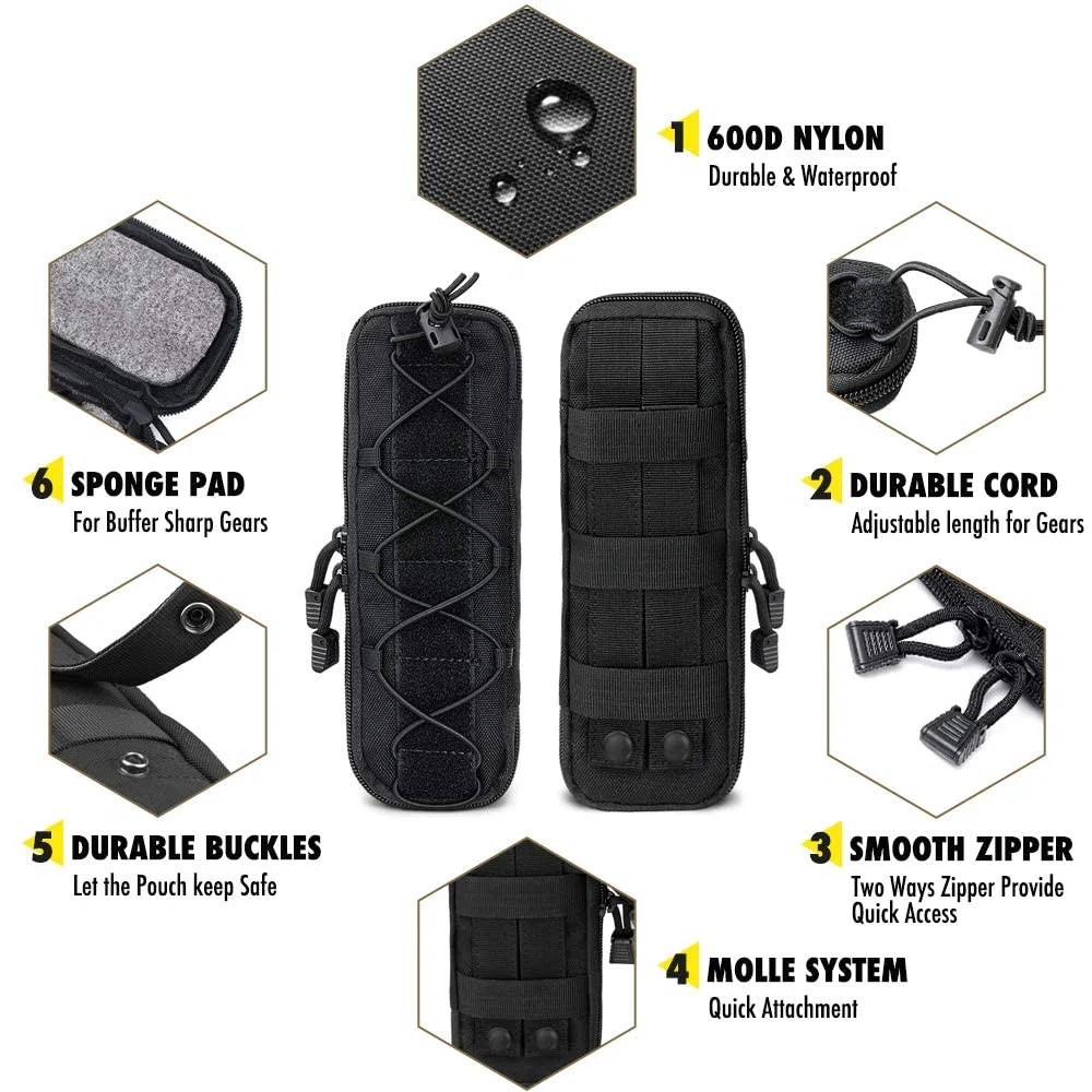 ACEXIER 1PCS Tattico Molle Coltello Sacchetto Torcia Custodia Custodia Piccola Borsa da Vita Escursionismo Coltelli da Caccia Fondina Sacchetti Magazine Pouch