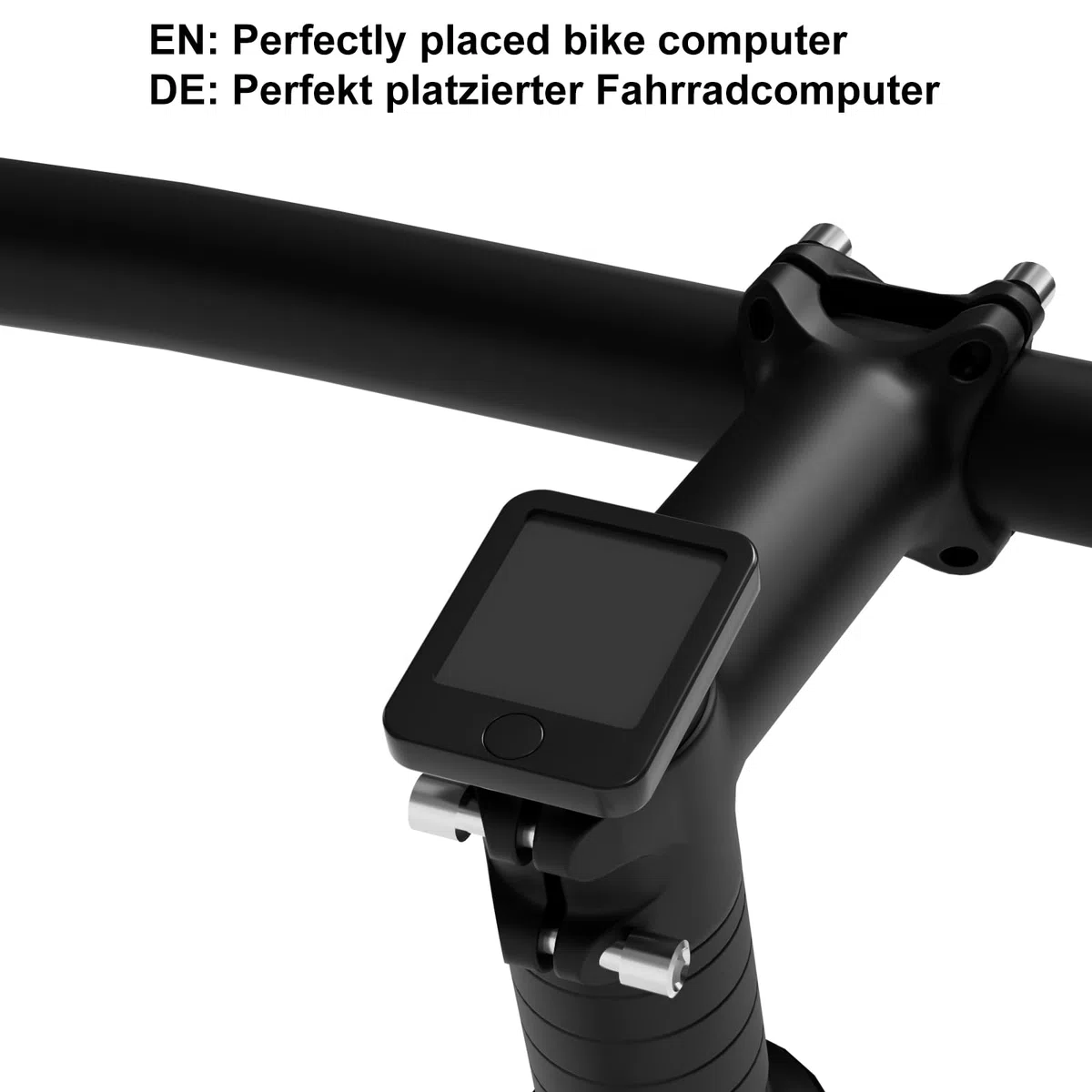 Bike Stem Top Cap Computer Mount per Garmin Edge Explore, leggera lega di alluminio per bicicletta GPS Computer Supporti Combo compatibile con Bryton, Wahoo e Cateye Giallo