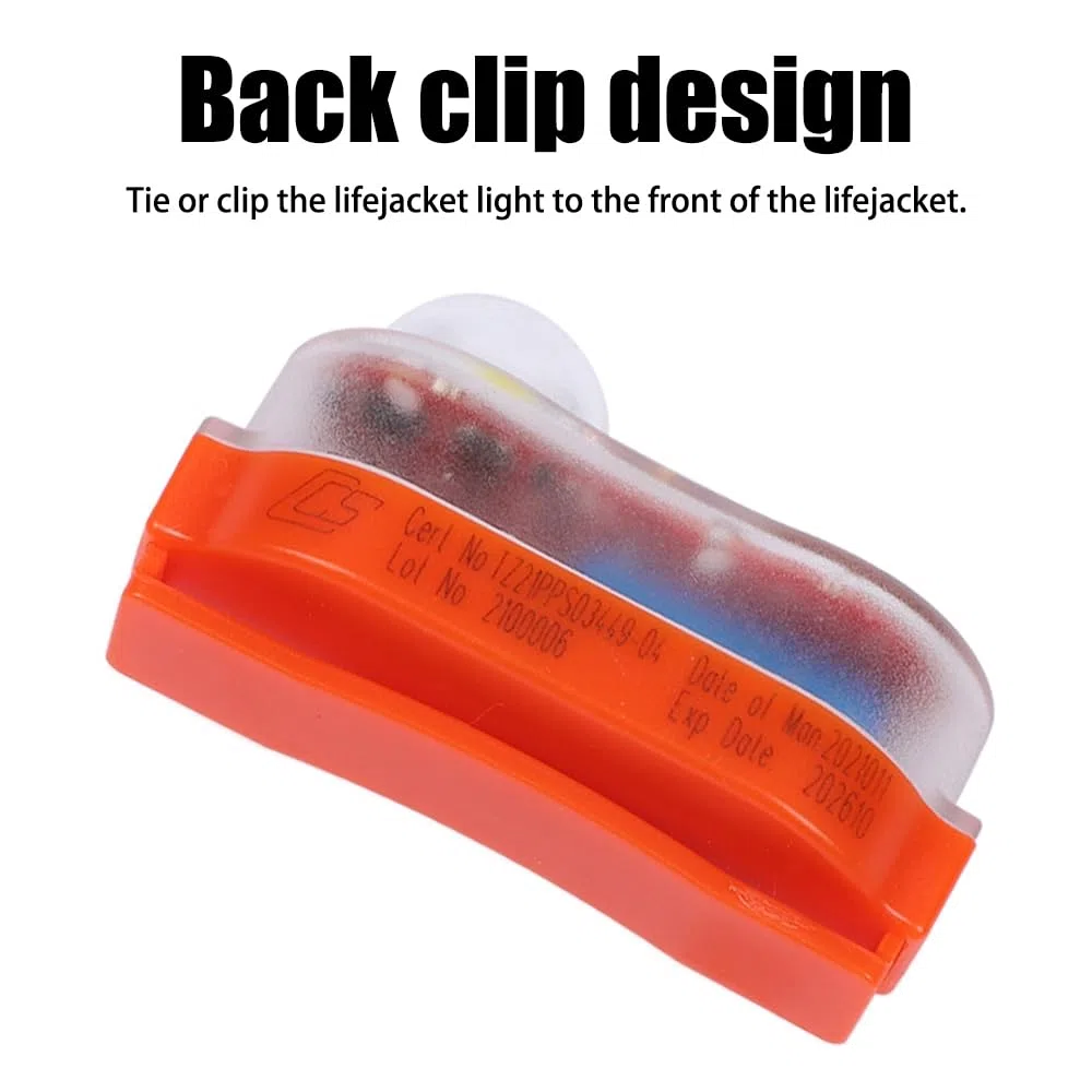 2PCS Luce Gilet di Salvataggio, Localizzatore Automatico Luce LED Stroboscopica Gilet di Salvataggio per Emergenza Sopravvivenza In Acqua