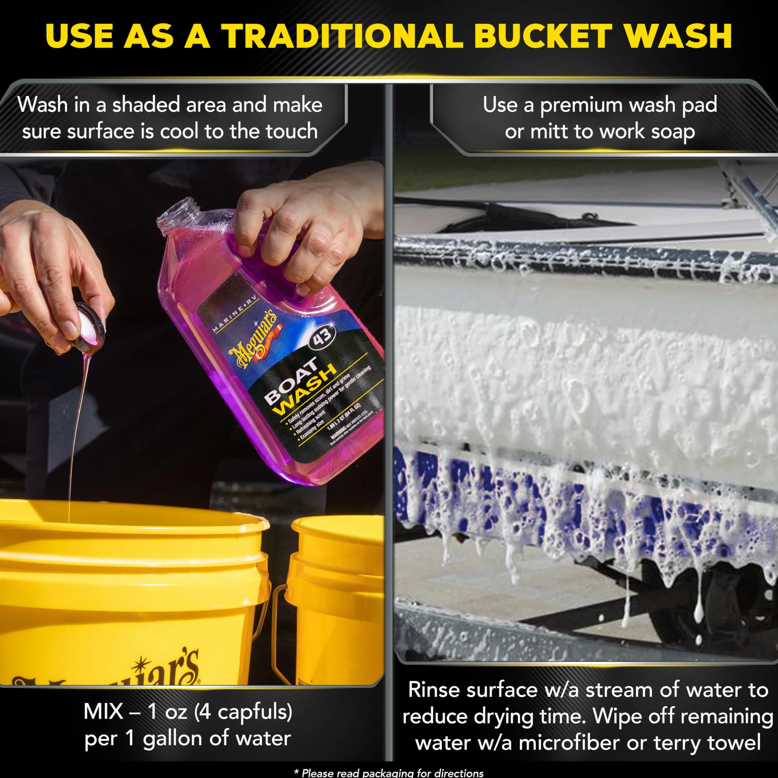 Meguiar's Marine Rv 43 - Detergente per imbarcazioni, 1,89 l, M4364