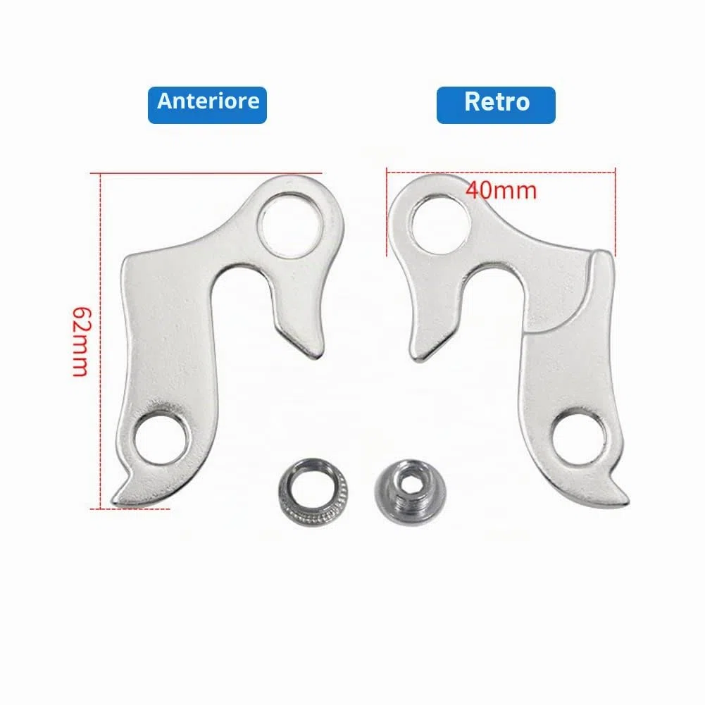 Forcellino Cambio Deragliatore per Bicicletta, Forcellino Cambio MTB Forcellino, Gancio per Cambio Posteriore per MTB Mountain Road Bike(Argento)