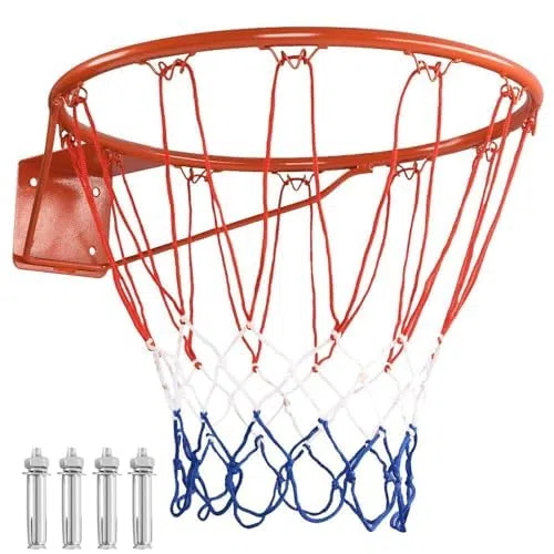 FANTASK Unisex – Canestro da basket adulto rosso Ø 45 cm