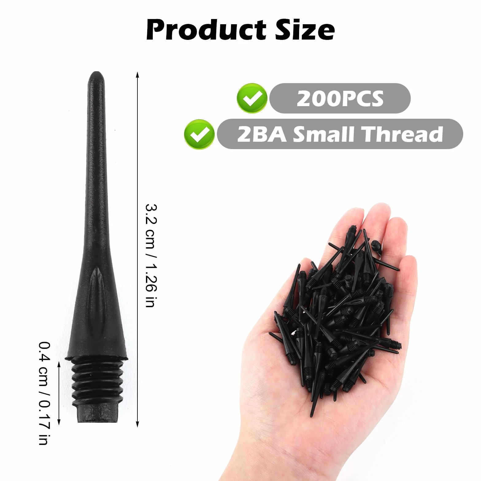 MXTIMWAN 100 Pezzis Freccette Punta Plastica, Punta Morbida per Freccette Darts in Plastica, Punte Freccette Soft, Punte Plastica Darts, Punte di Ricambio per Bersaglio Elettronico