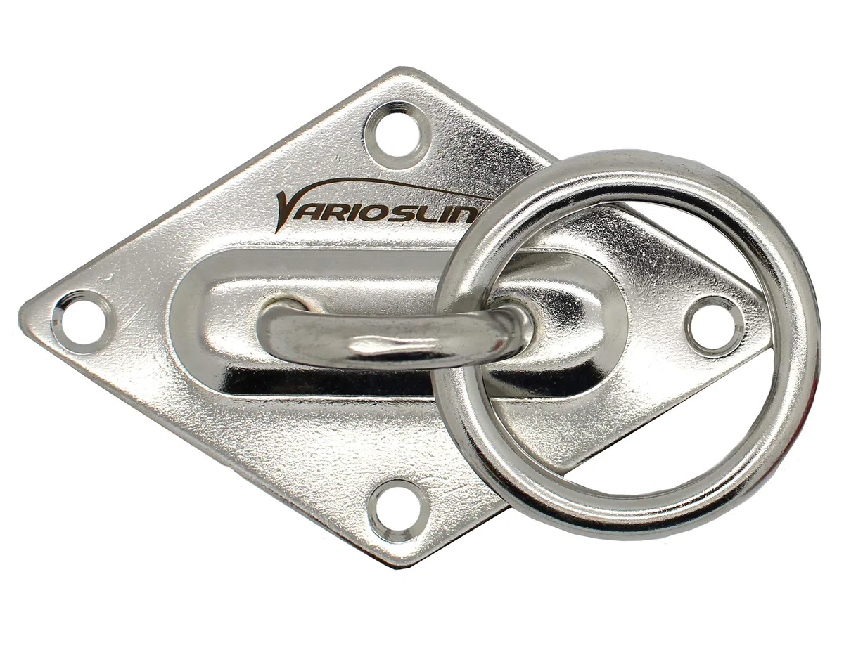 Placca con Occhiello/Uncino e Anello per Parete o Soffitto - Attrezzi per Un Allentamento in Sospensione/Sling Trainer