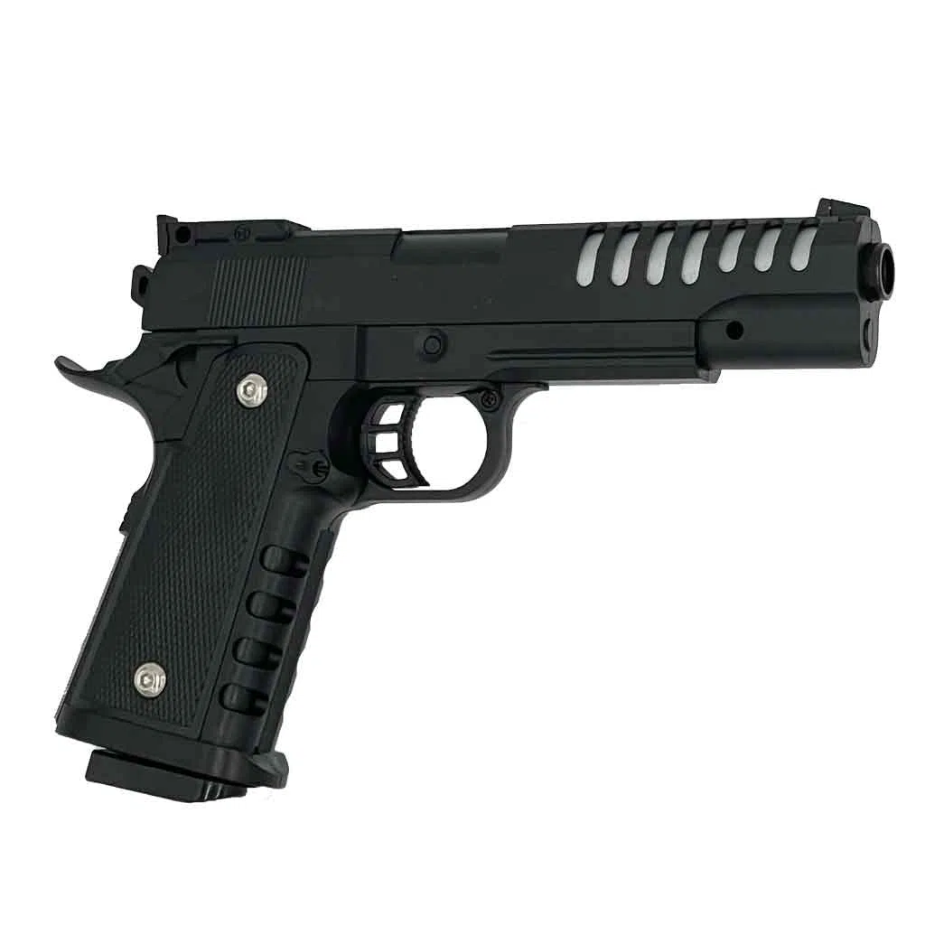 Saigo Hi-capa SG00060 Pistola Airsoft-Modello a Molla-Fuoco Manuale/Colpo per Colpo-Colore: Nero-Potenza 0,3 Joule