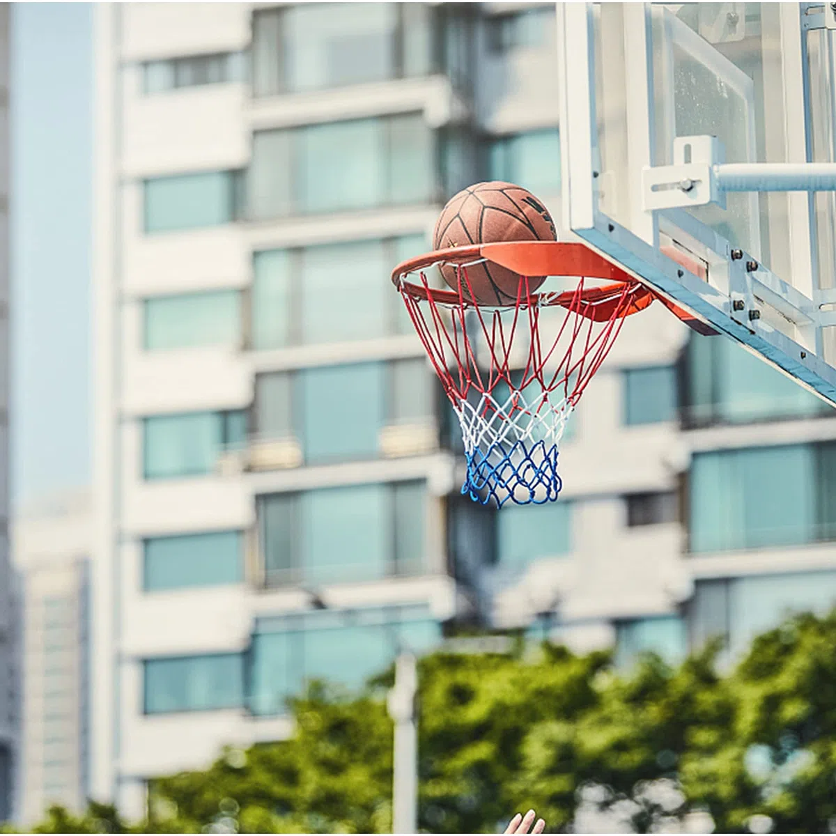 2 reti da basket professionali, rete di ricambio per cesti standard Ø 45 cm, per 12 passanti, in nylon resistente alle intemperie, rete per canestro da basket per tutte le stagioni interni/esterni
