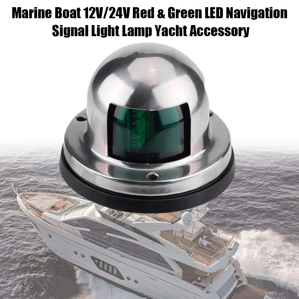 Luci Di Via Barca,12V Luce di Navigazione,Luci di Prua con Led Rosso e Verde IP68 Impermeabile In Acciaio Inossidabile Lampada di Segnalazione Notte per Barche Ricambi Barca Yacht