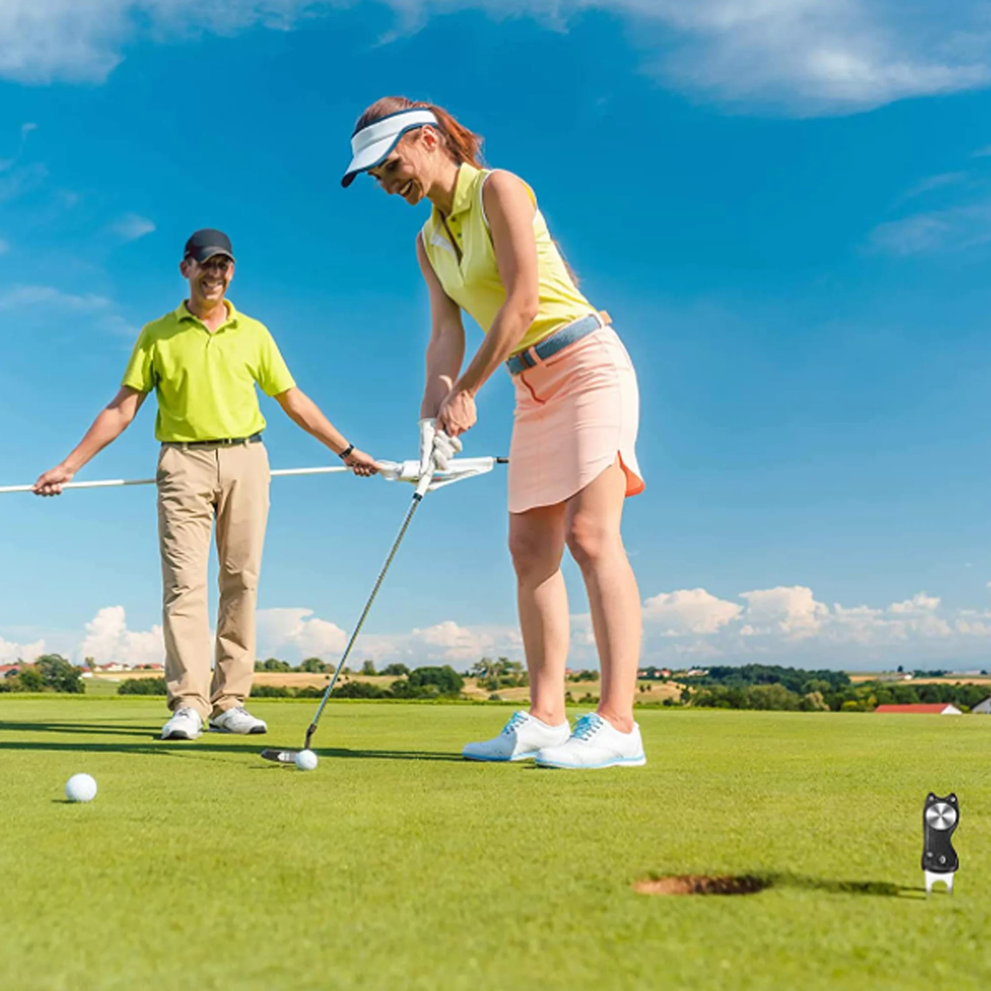 2 Pezzi Forcelle Da Golf Strumento Di Marcatore, Pitch Fork Golf, Golf Divot Strumento Di Riparazione, Per La Riparazione Di Tappeti Erbosi Verdi E Golf, Con Pennarello Magnetico Per Golfisti