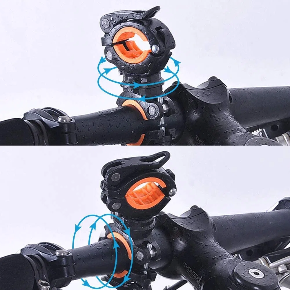 2 Pezzi Morsetto della Torcia della Bici,Supporto luci per Bicicletta Staffa per Luce della Bicicletta Adatto a Una varietà di Biciclette