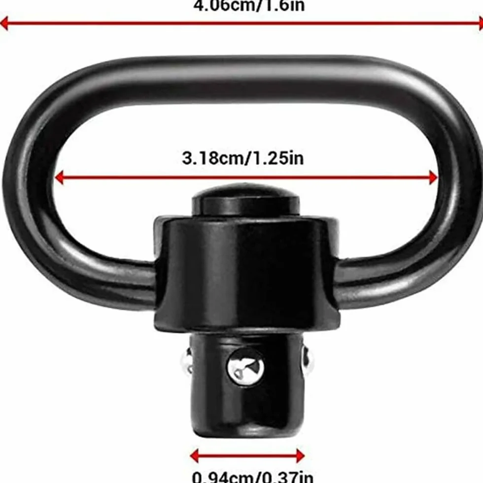 Sling tattico a due punti-Confezione da 2 Picatinny QD Supporti girevoli a tracolla regolabile per fucili-Base di sblocco rapido e di montaggio inclusa