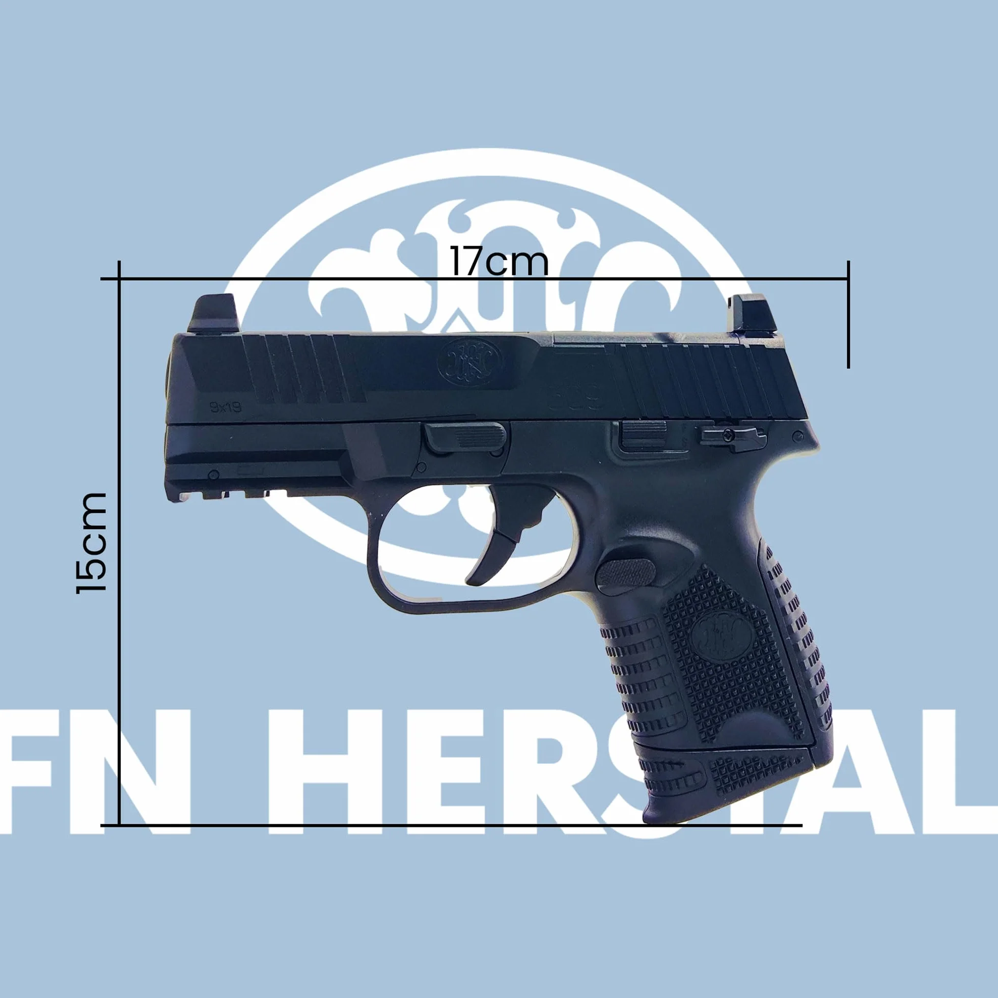 Cybergun FN Herstal 509 Compact MRD Black Airsoft Pistola BB Spring 0.2 Joule Plastica ABS