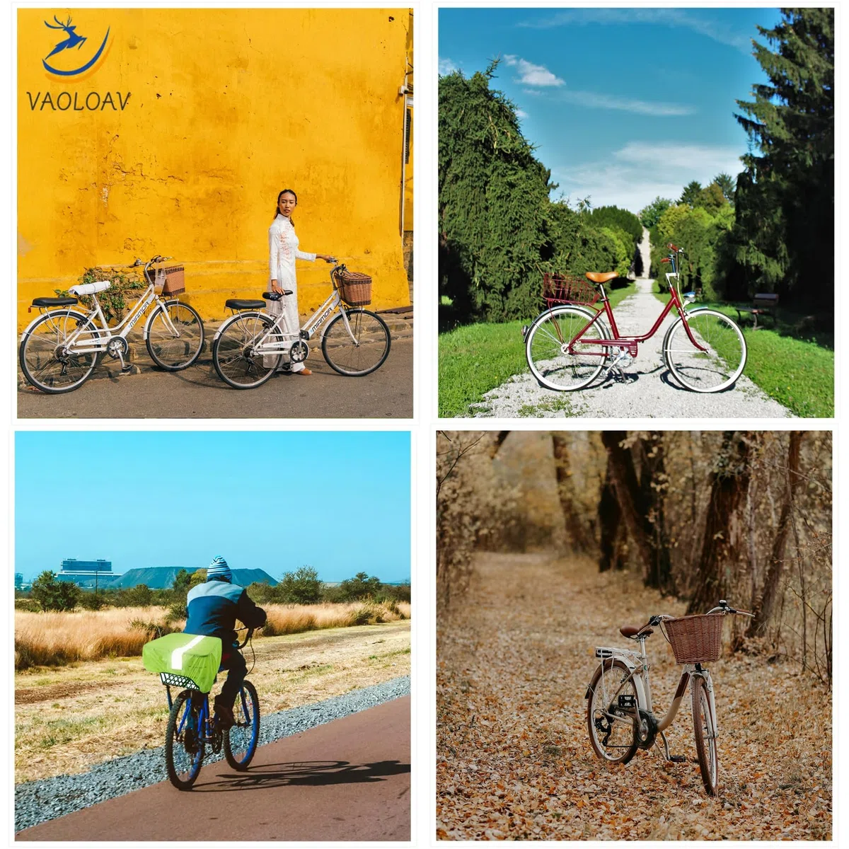 Copertura Impermeabile per Portapacchi Posteriore Bici con Banda Rifrangente e Bauletto