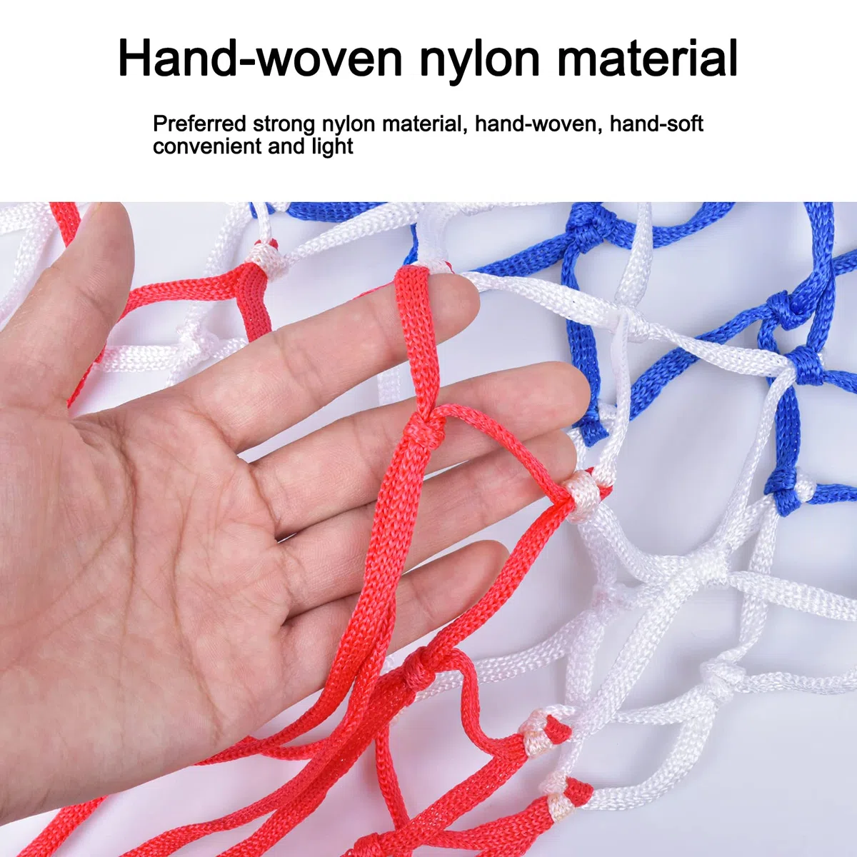 2 reti da basket professionali, rete di ricambio per cesti standard Ø 45 cm, per 12 passanti, in nylon resistente alle intemperie, rete per canestro da basket per tutte le stagioni interni/esterni