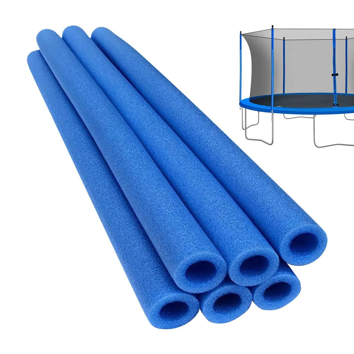6 Tubi in Schiuma per Trampolino 88 Cm Protezione per Aste di Trampolinos, Trampolinos di Ricambio Copertura in Gommapiuma per Aste, Imbottitura in Schiuma