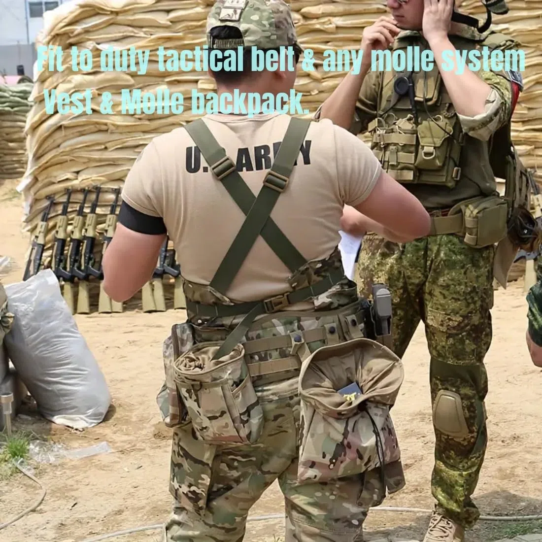 Molle Sistema tattico Molle Dump Magazine Pouch Caccia Recupero Sacchetto Goccia Sacchetto Accessori Militari (7 Colori opzionali)