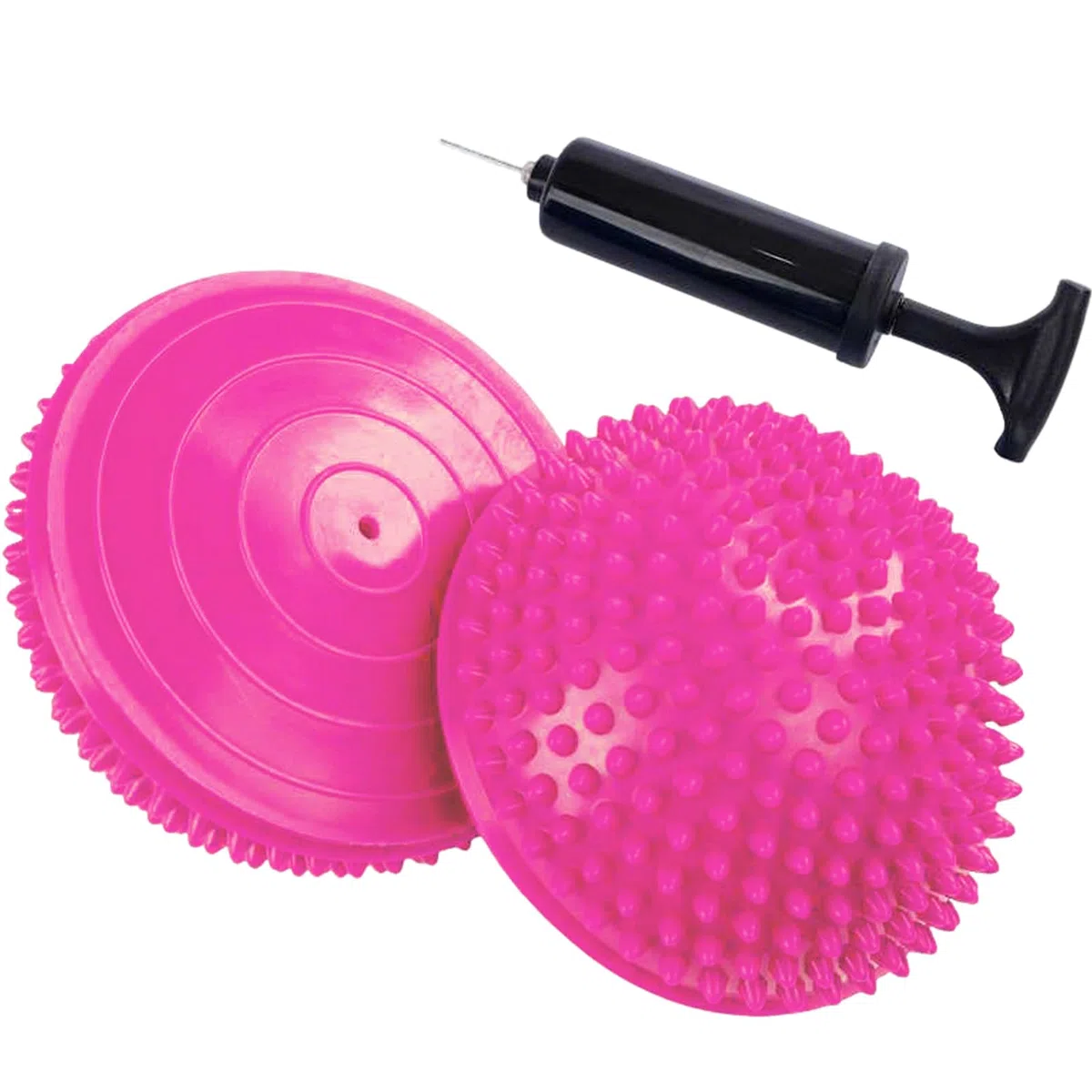 CampTeck Cuscino Equilibrio Balance Mezza Sfera Riccio, Balance Pad Cupola con Pompa a Mano - Confezione da 2