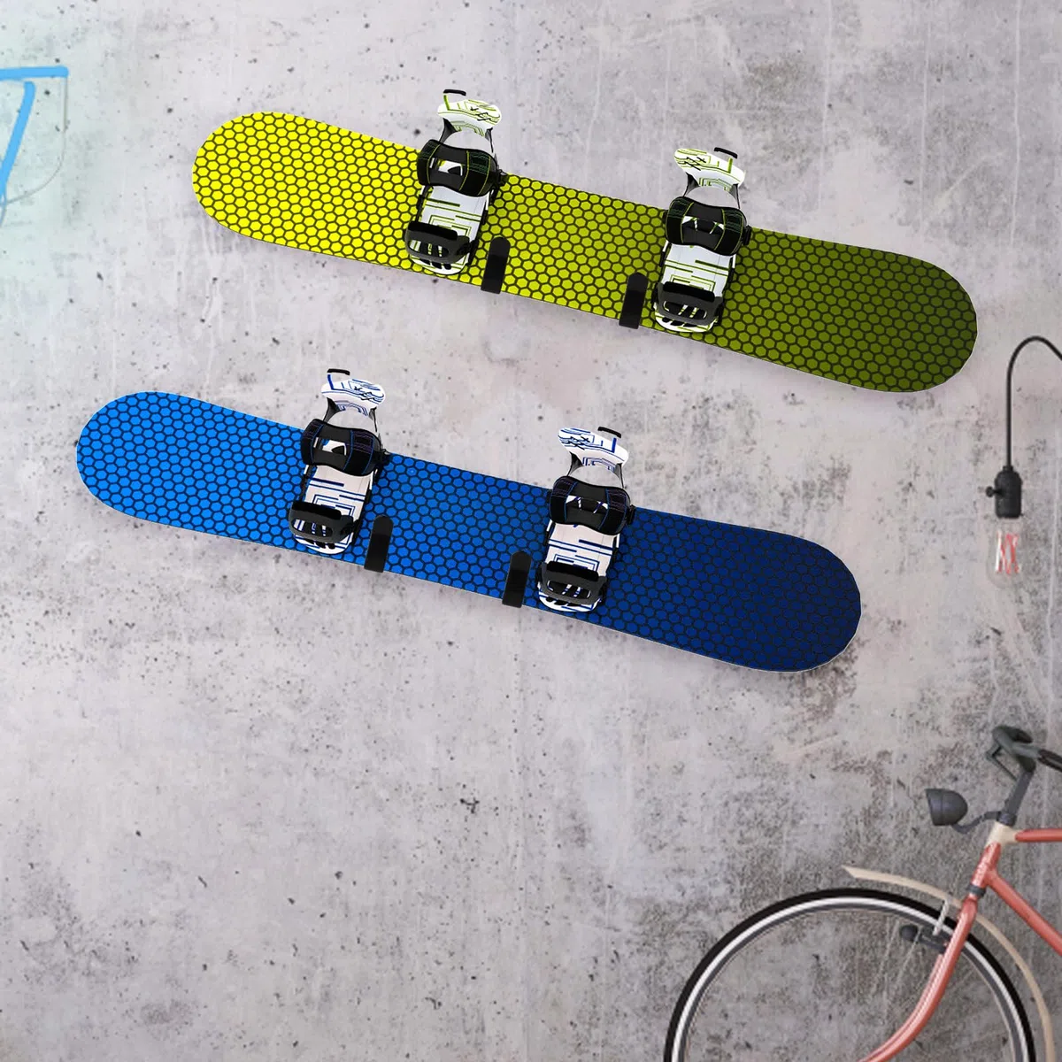2 Pezzi di Supporto da Parete per Snowboard, Appendiabiti da Parete per Snowboard Espositore per Snowboard Accessori per Snowboard per Tavola da Sci Longboard